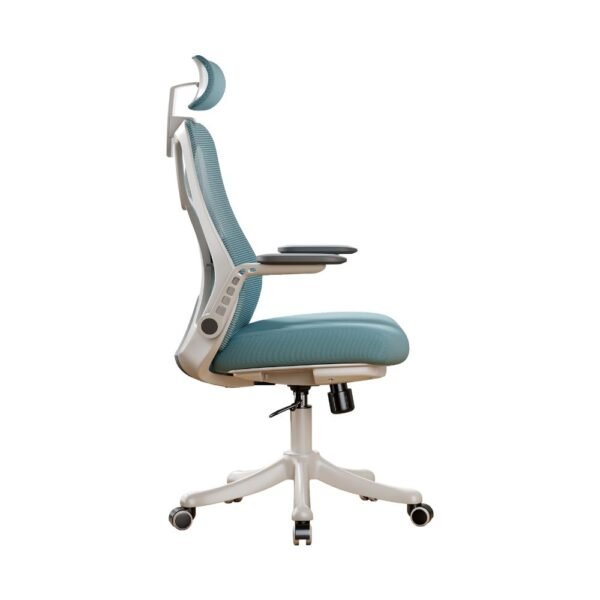 silla de oficina ergonomica 21-11 blanco azul