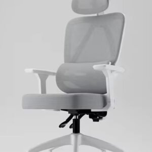 silla de oficina ejecutiva razer 806 color blanco y gris