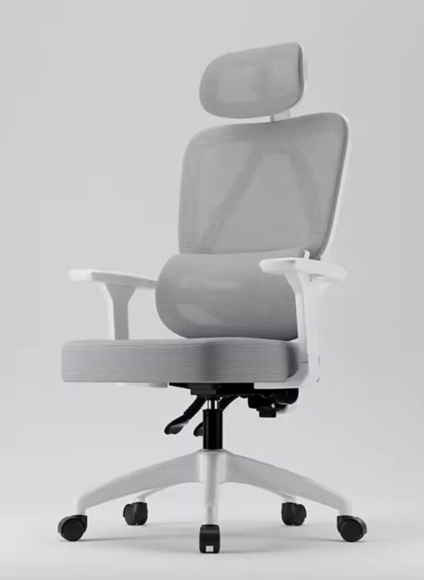 silla de oficina ejecutiva razer 806 color blanco y gris