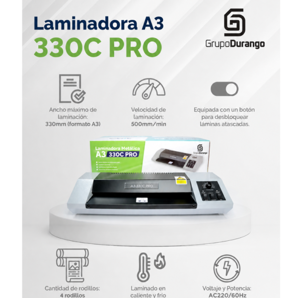 enmicadora metalica A3-330C Pro